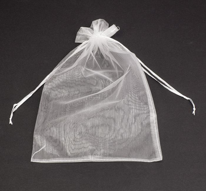 Tygpåse organza 20x30 cm, Vit (st)