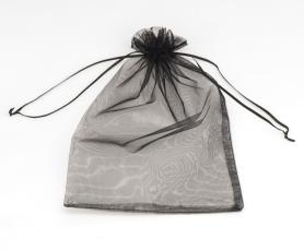 Tygpåse organza 20x30 cm, Svart (st)