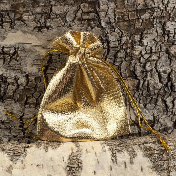 Tygpåse organza 7x9 cm, Guldfärg (st)