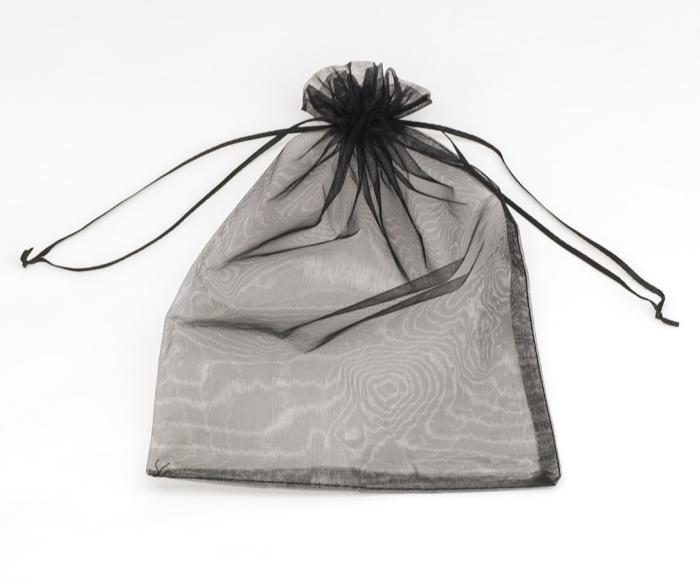 Tygpåse organza 20x30 cm, Svart (st)