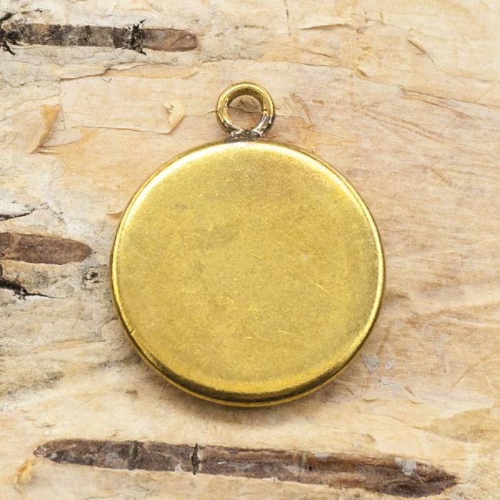 Cabochoninfattning 12 mm, Antikguld (3st)