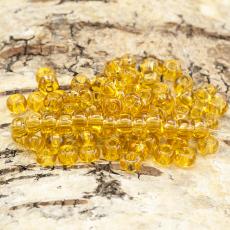 Seed bead transparent 5 mm, Bärnsten (20g)