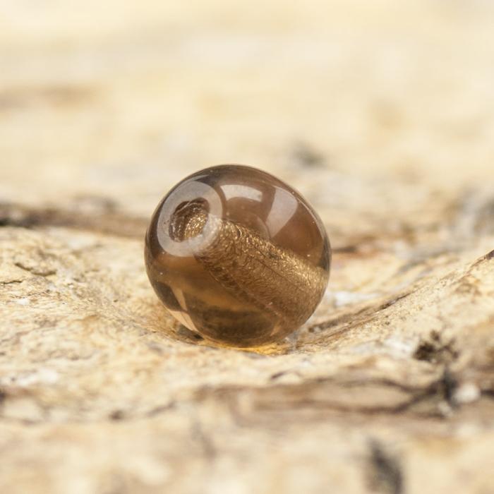 Glaspärla rund 4 mm, Choklad (60st)