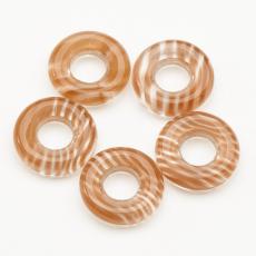 Glaspärla Ring 9x2,5 mm, Orange (5st)