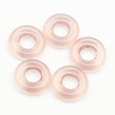 Glaspärla Ring 9x2,5 mm, Rosa (5st)