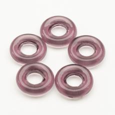 Glaspärla Ring 9x2,5 mm, Lila (5st)