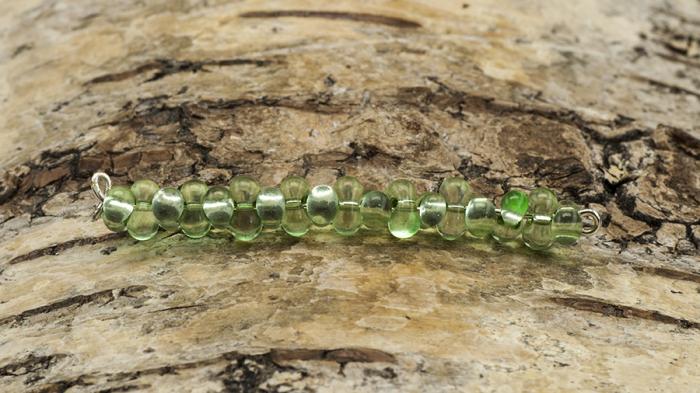 Farfalle crystal silverlined 3x6 mm, Grön (15g)