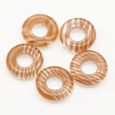 Glaspärla Ring 9x2,5 mm, Orange (5st)