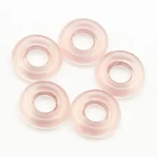 Glaspärla Ring 9x2,5 mm, Rosa (5st)