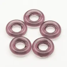 Glaspärla Ring 9x2,5 mm, Lila (5st)