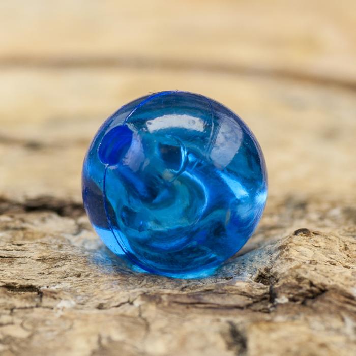 Akrylpärla transparent 8 mm, Blå (30st)