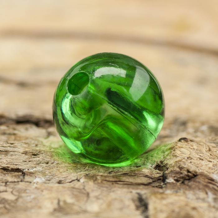 Akrylpärla transparent 8 mm, Grön (30st)