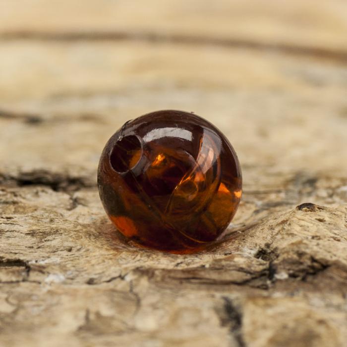 Akrylpärla transparent 6 mm, Brun (50st)