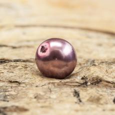 Vaxad glaspärla 6 mm, Ljung (40st)