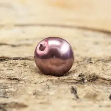 Vaxad glaspärla 6 mm, Ljung (40st)