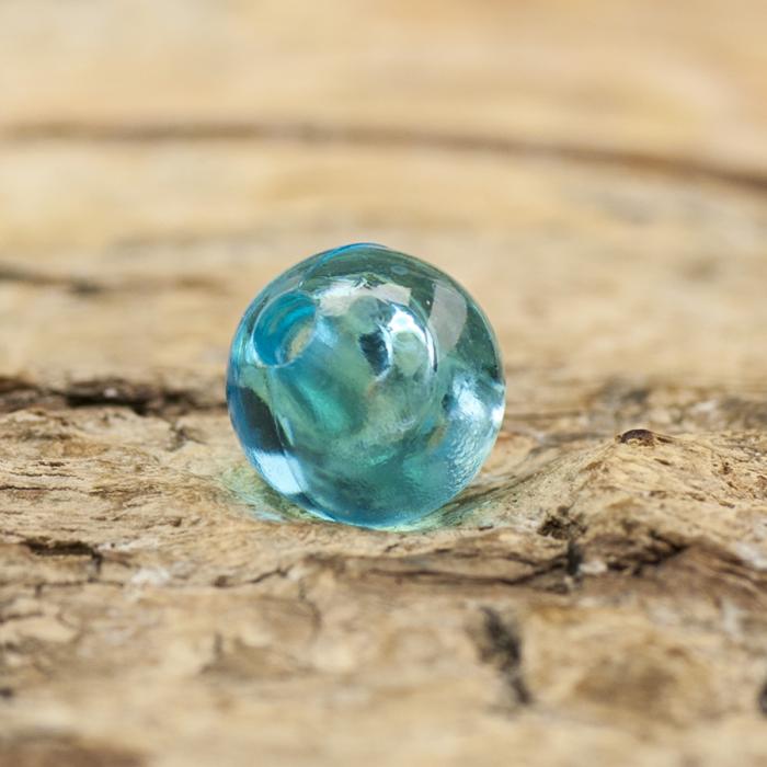 Akrylpärla transparent 6 mm, Turkos (50st)