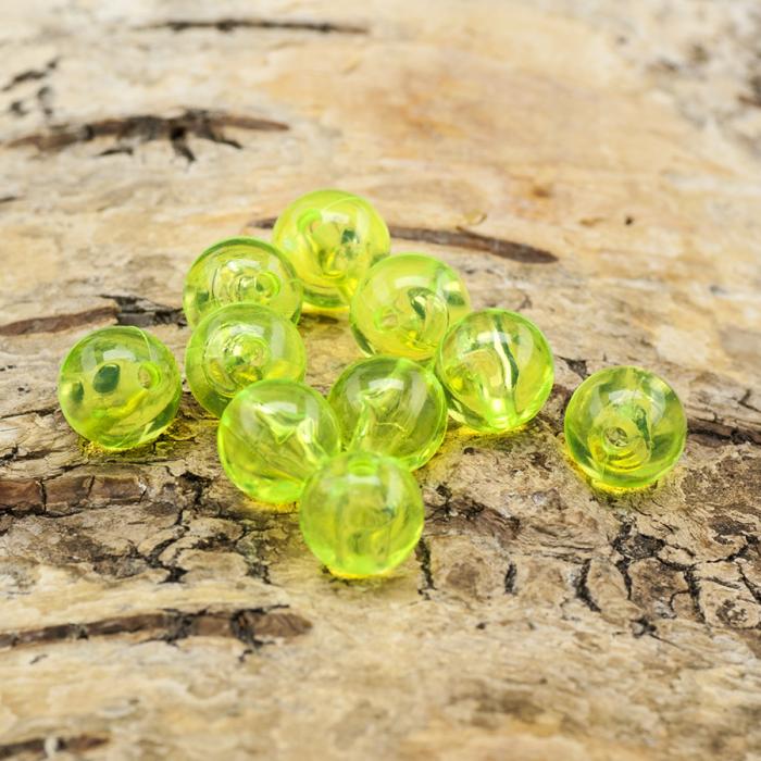Akrylpärla transparent 8 mm, Ljusgrön (30st)