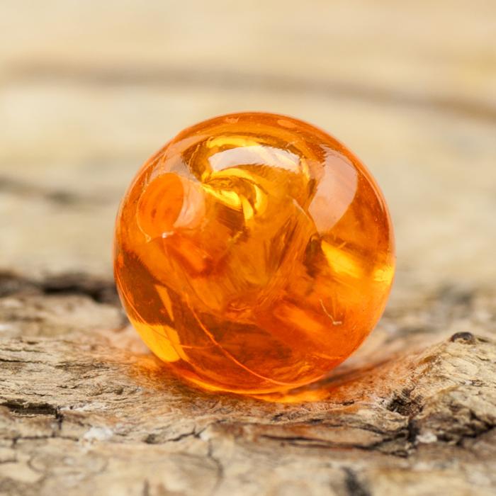 Akrylpärla transparent 8 mm, Orange (30st)