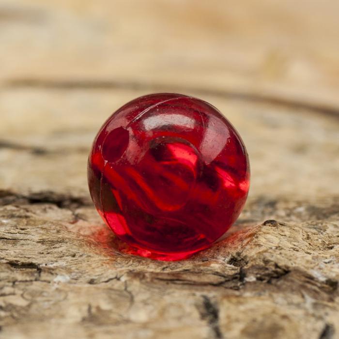 Akrylpärla transparent 8 mm, Röd (30st)