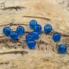 Akrylpärla transparent 6 mm, Blå (50st)