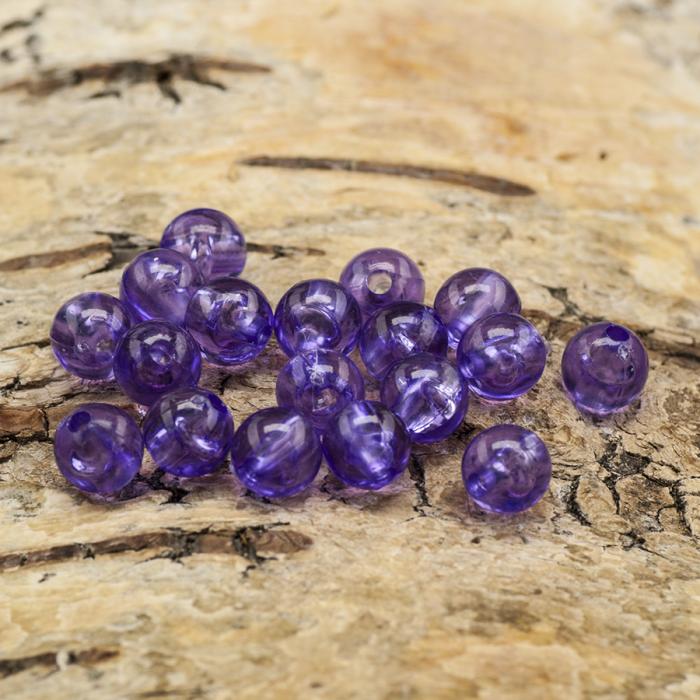 Akrylpärla transparent 6 mm, Lila (50st)