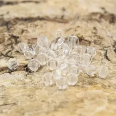 Glaspärla rund 3 mm, Klar (5g)