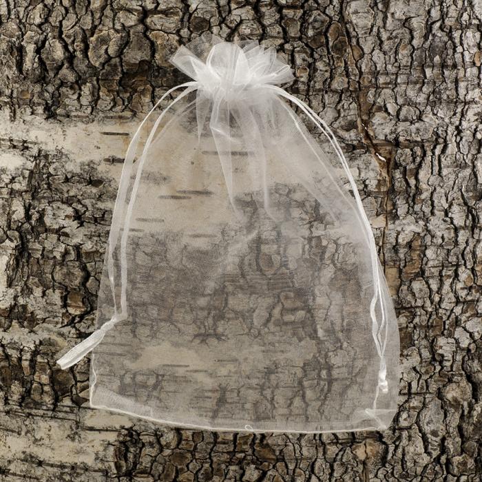 Tygpåse organza 13x16 cm, Vit (10st)