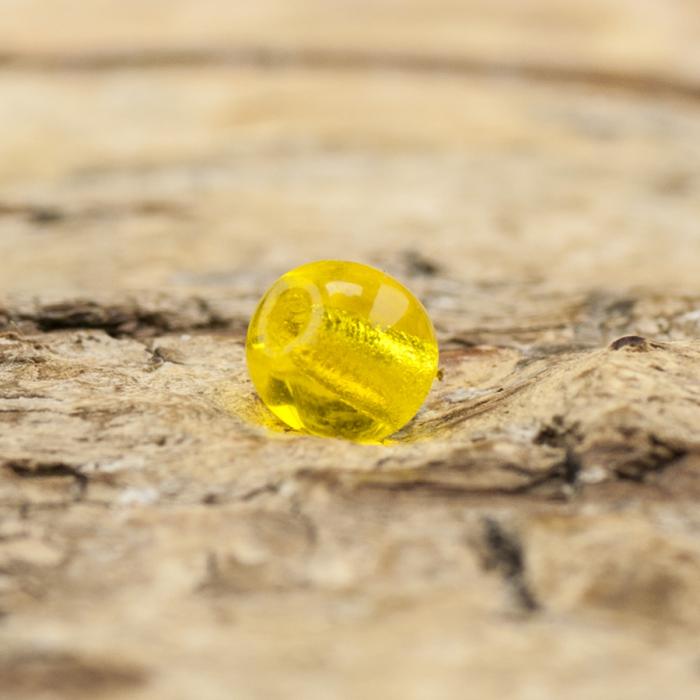 Glaspärla Rund 4 mm, Gul (60st)