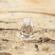 Glaspärla Droppe 4x6 mm, Klar (20st)