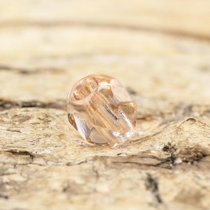 Glaspärla facetterad 4,5x5 mm, Gammelrosa (25st)