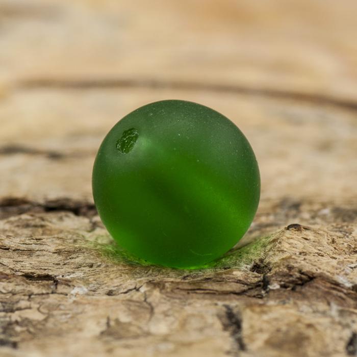 Frostad glaspärla 8 mm, Grön (20st)