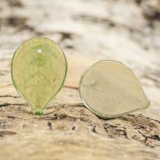 Glaslöv 13x18 mm, Grönmix (10st)