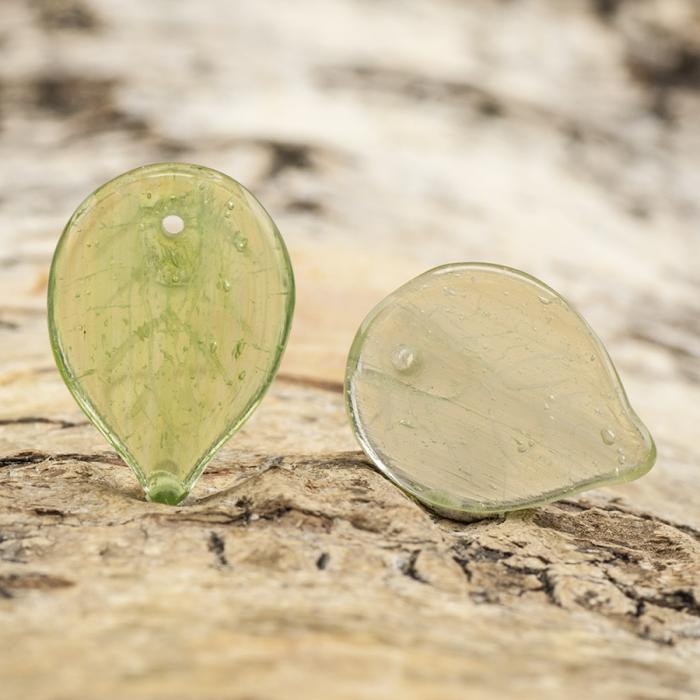 Glaslöv 13x18 mm, Grönmix (10st)