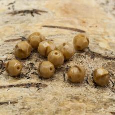 Glaspärla facetterad 7x8 mm, Nougat (10st)
