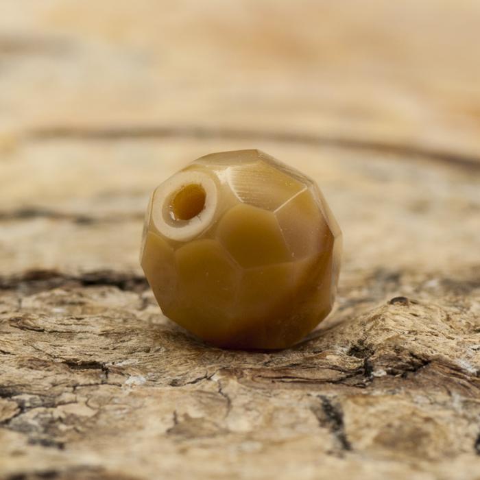 Glaspärla facetterad 7x8 mm, Nougat (10st)