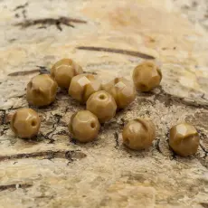 Glaspärla facetterad 7x8 mm, Nougat (10st)