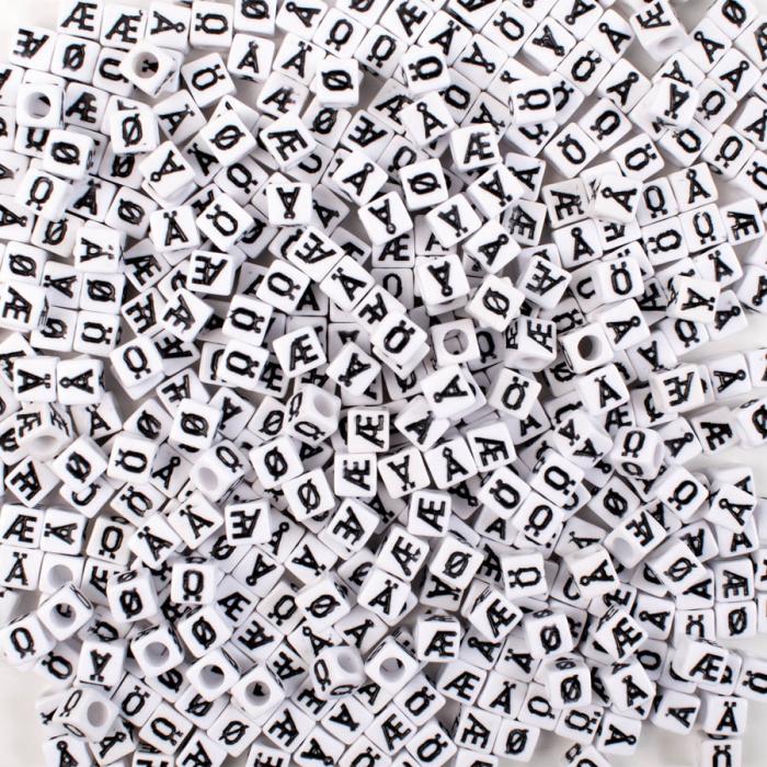 Bokstavspärlor ÅÄÖ 6,5 mm, (300 st)