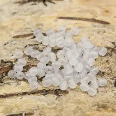 Frostad glaspärla rund 3 mm, Ljusblå (5g)