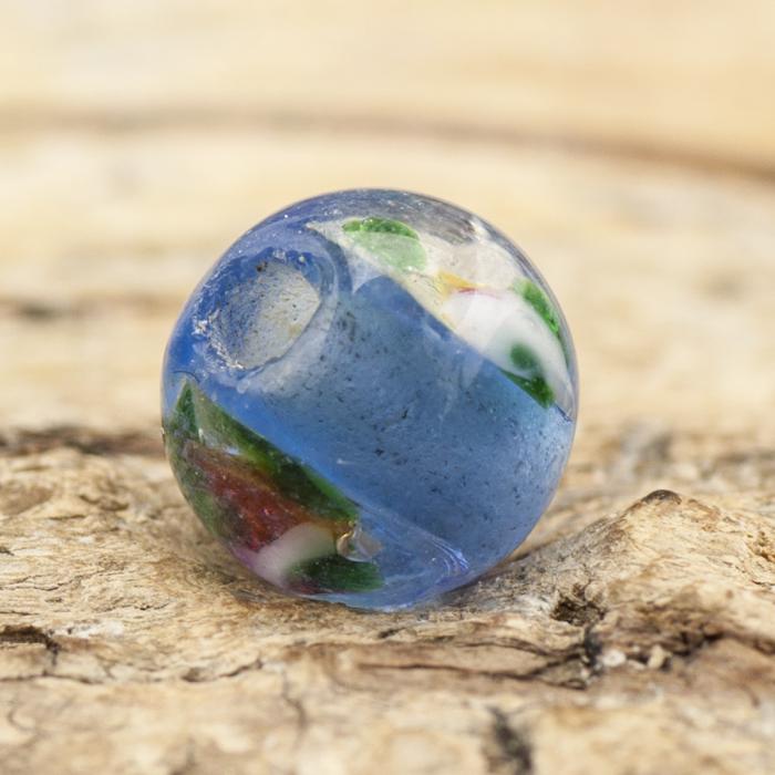 Glaspärla Lampwork 8 mm, Blå (5st)