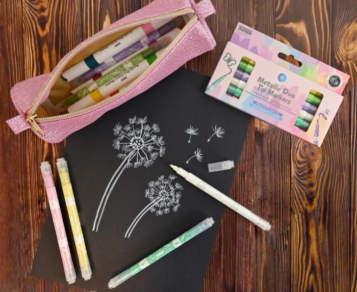 Markers Metallic Dubbelspets (6 st)