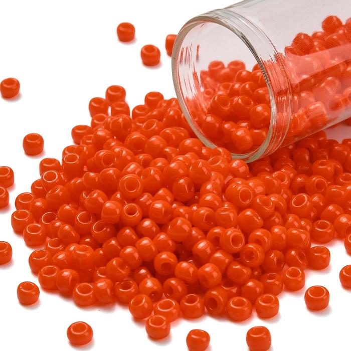 TOHO-pärlor runda 6/0, Opaque Bright Orange (50st)