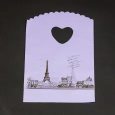 Plastpåse Paris 13x20 cm, Lila (5st)
