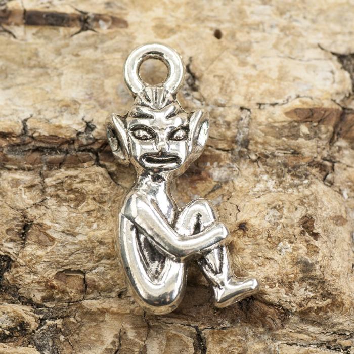 Berlock Pixie Alv 10x20 mm, Antiksilver (st)