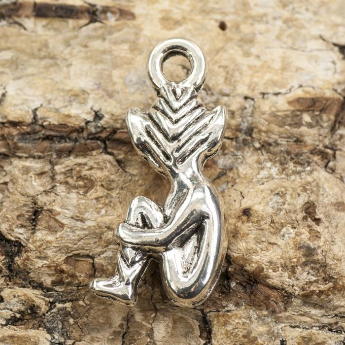 Berlock Pixie Alv 10x20 mm, Antiksilver (st)