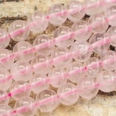 Pärla Rosenkvarts 8-9 mm, Rosa (5st)