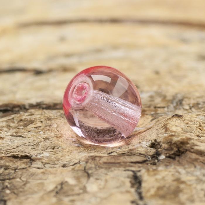 Glaspärla rund 6 mm, Rosa (40st)
