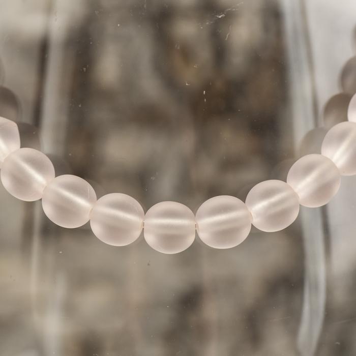Frostad glaspärla 6 mm, Ljusrosa (40st)