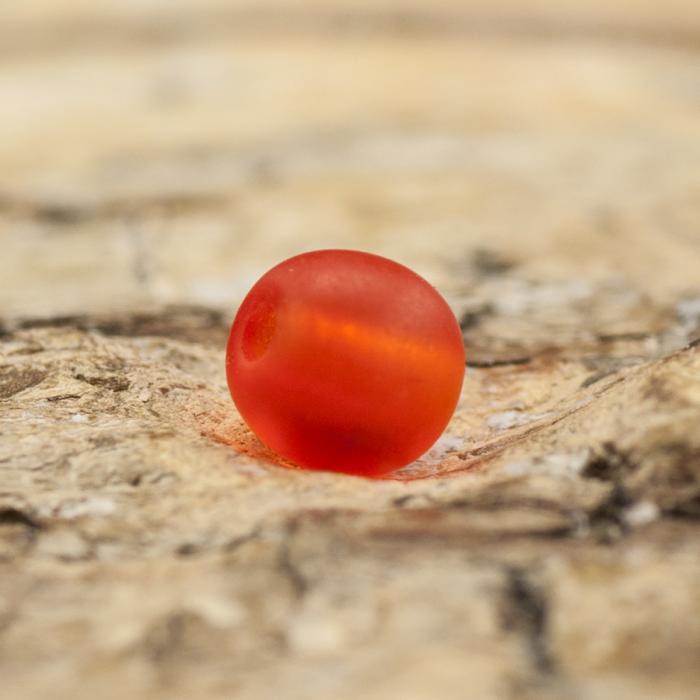 Frostad glaspärla 4 mm, Orange (60st)