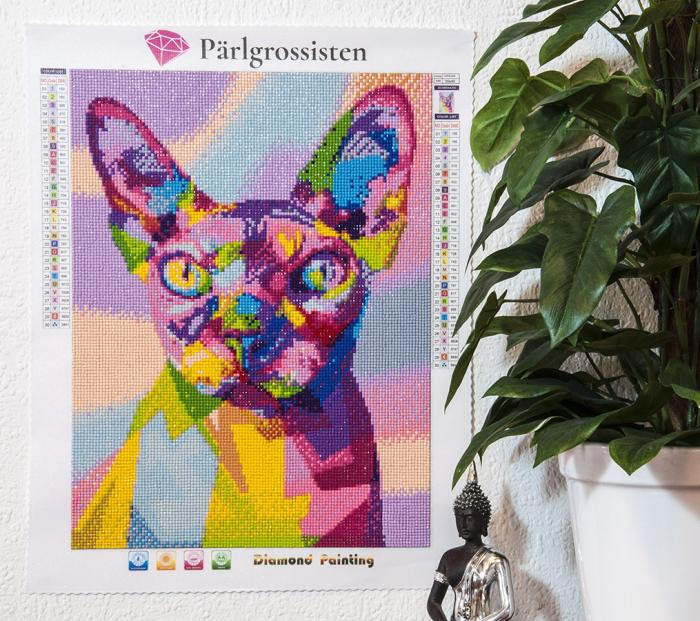 Diamond Painting Canvas 30 x 40 cm, Nakenkatt