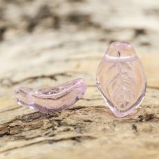 Glaslöv 10x15 mm, Rosa (10st)